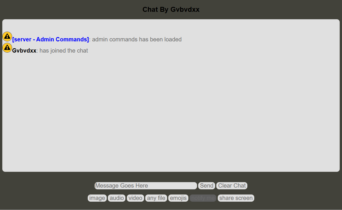 In chat screen