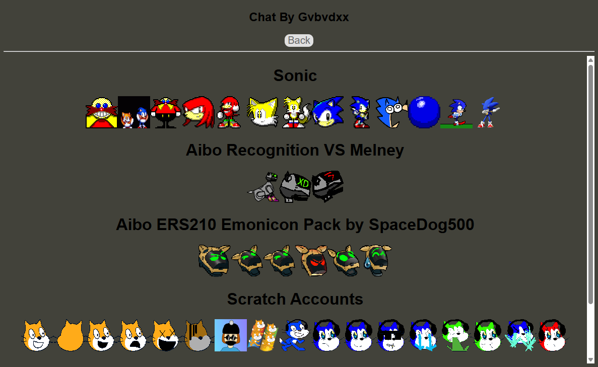 Emoji selection screen