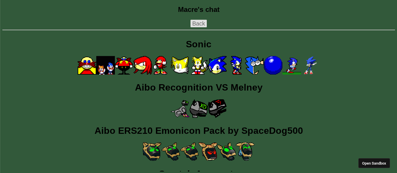 Emoji selection screen