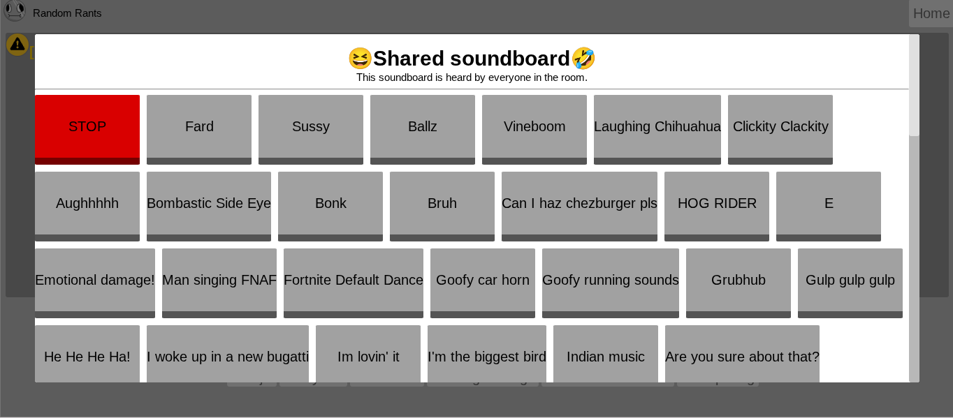 Shared Soundboard Screen