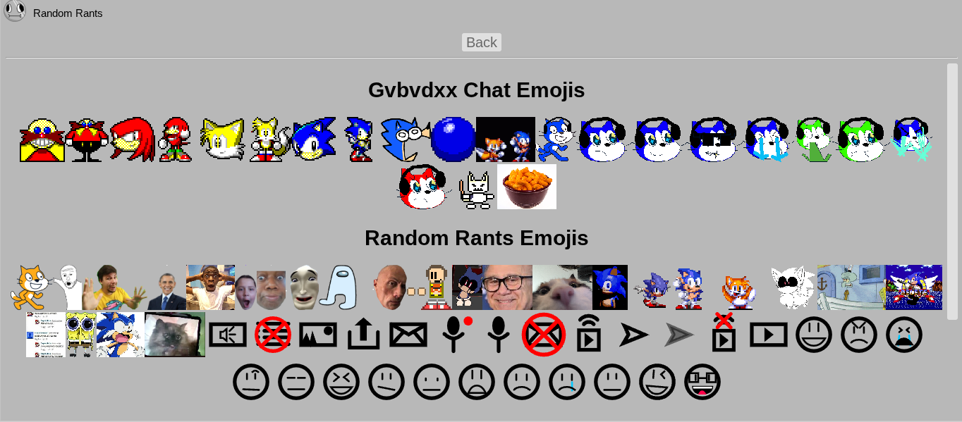 Emoji Selection Screen